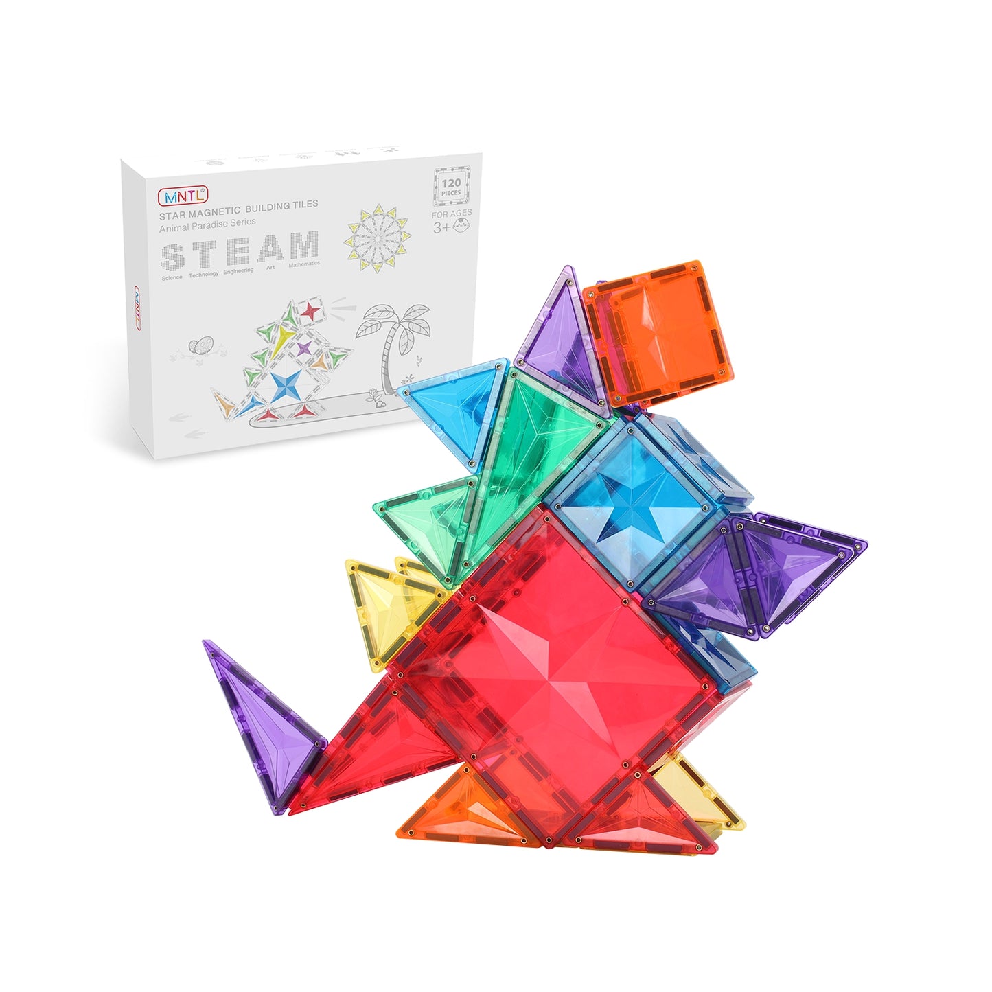 120pc Tiles Set (2 colour variants: Rainbow & pastel)