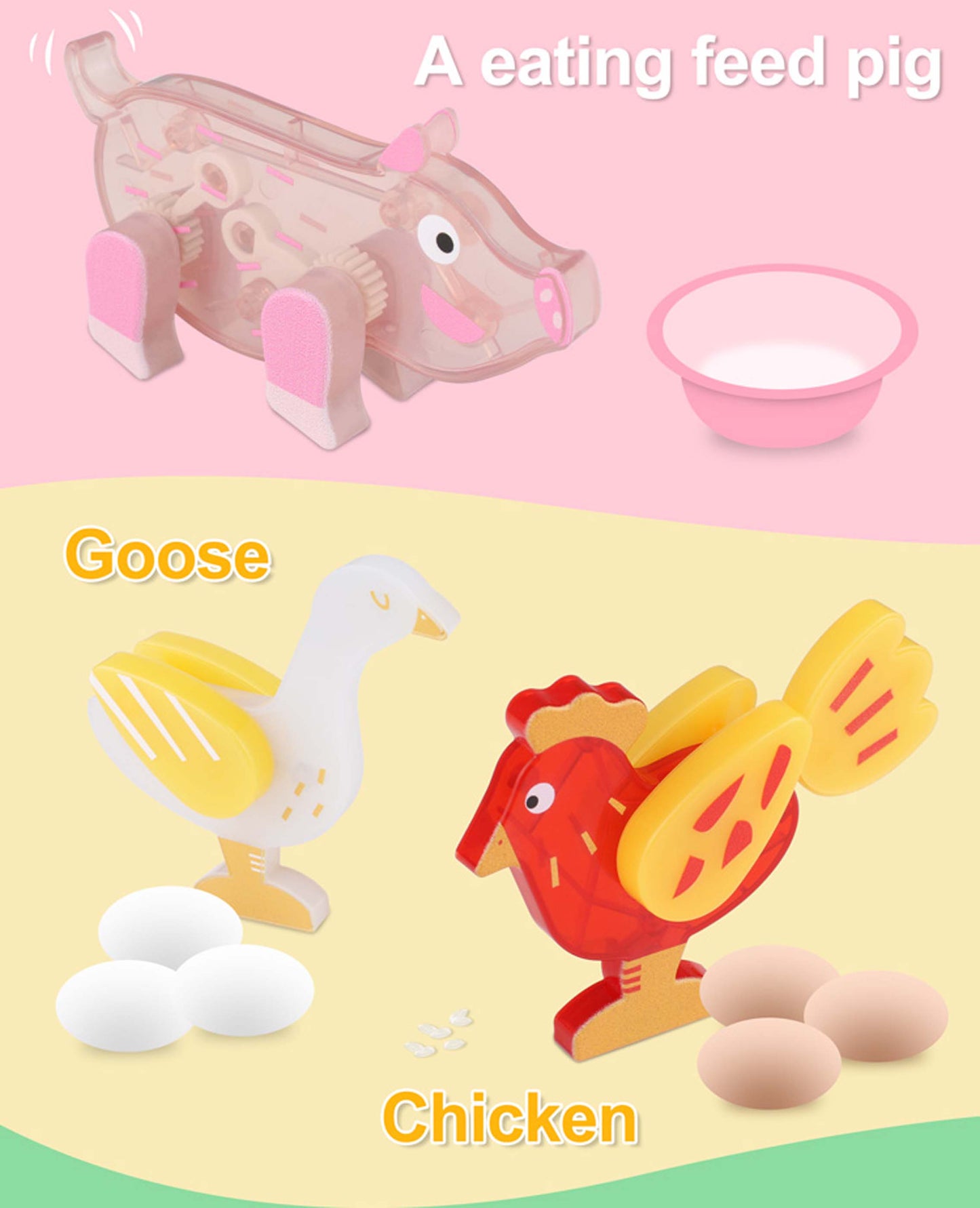 10 PCS Animal Figures Pack-The Farm Themed Set