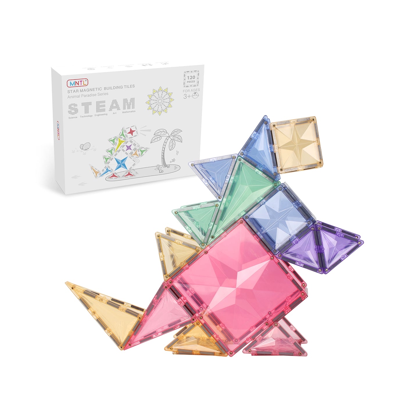 120pc Tiles Set (2 colour variants: Rainbow & pastel)