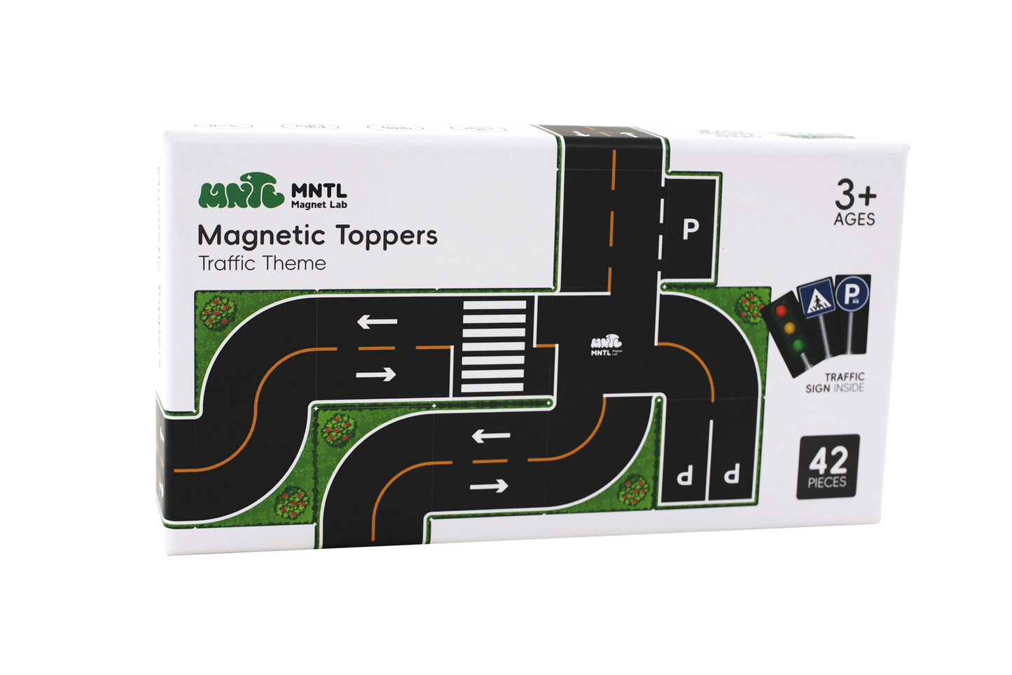 42Pcs Magnetic Topper Road Tiles Pack 3yrs+