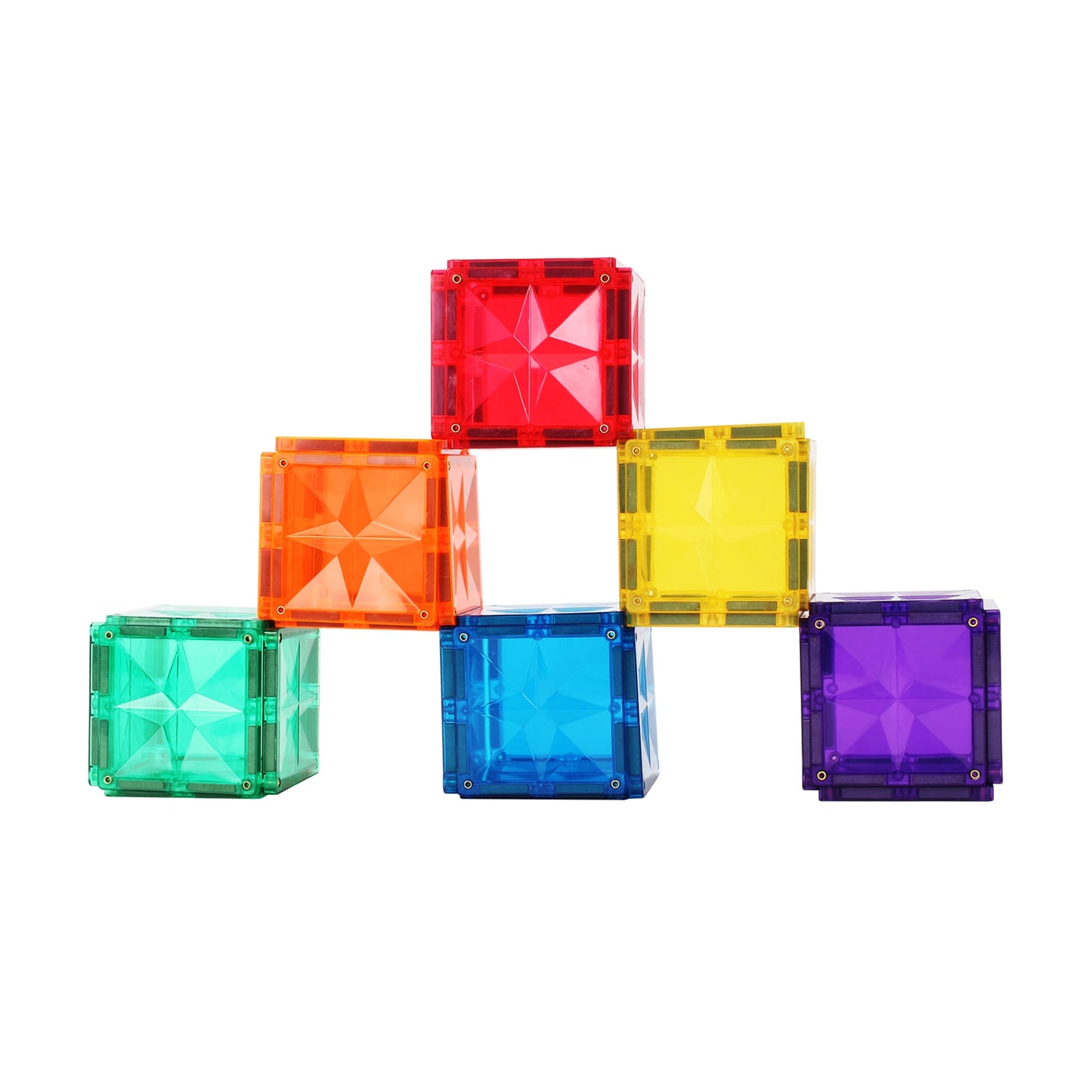 42pc Square Tiles Rainbow Set