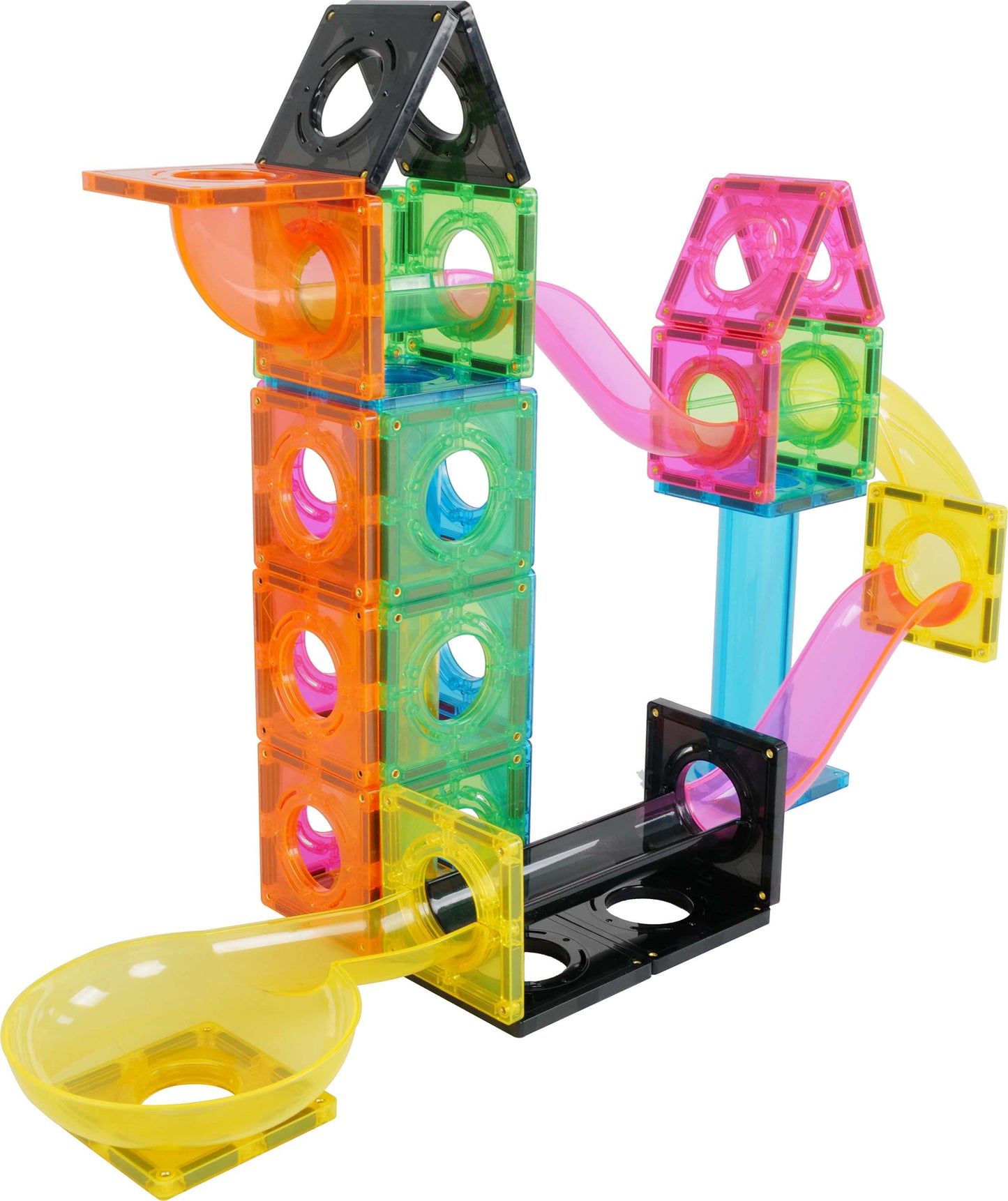 Magnetic Tiles Marble Run 101 pcs Fluorescent color
