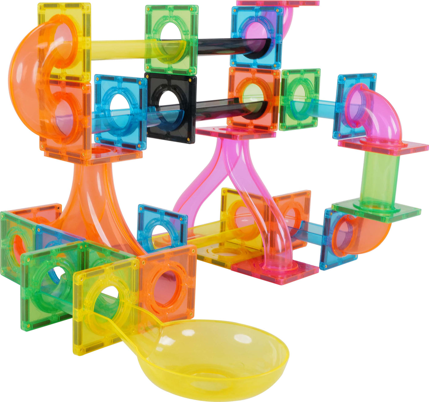 Magnetic Tiles Marble Run 101 pcs Fluorescent color