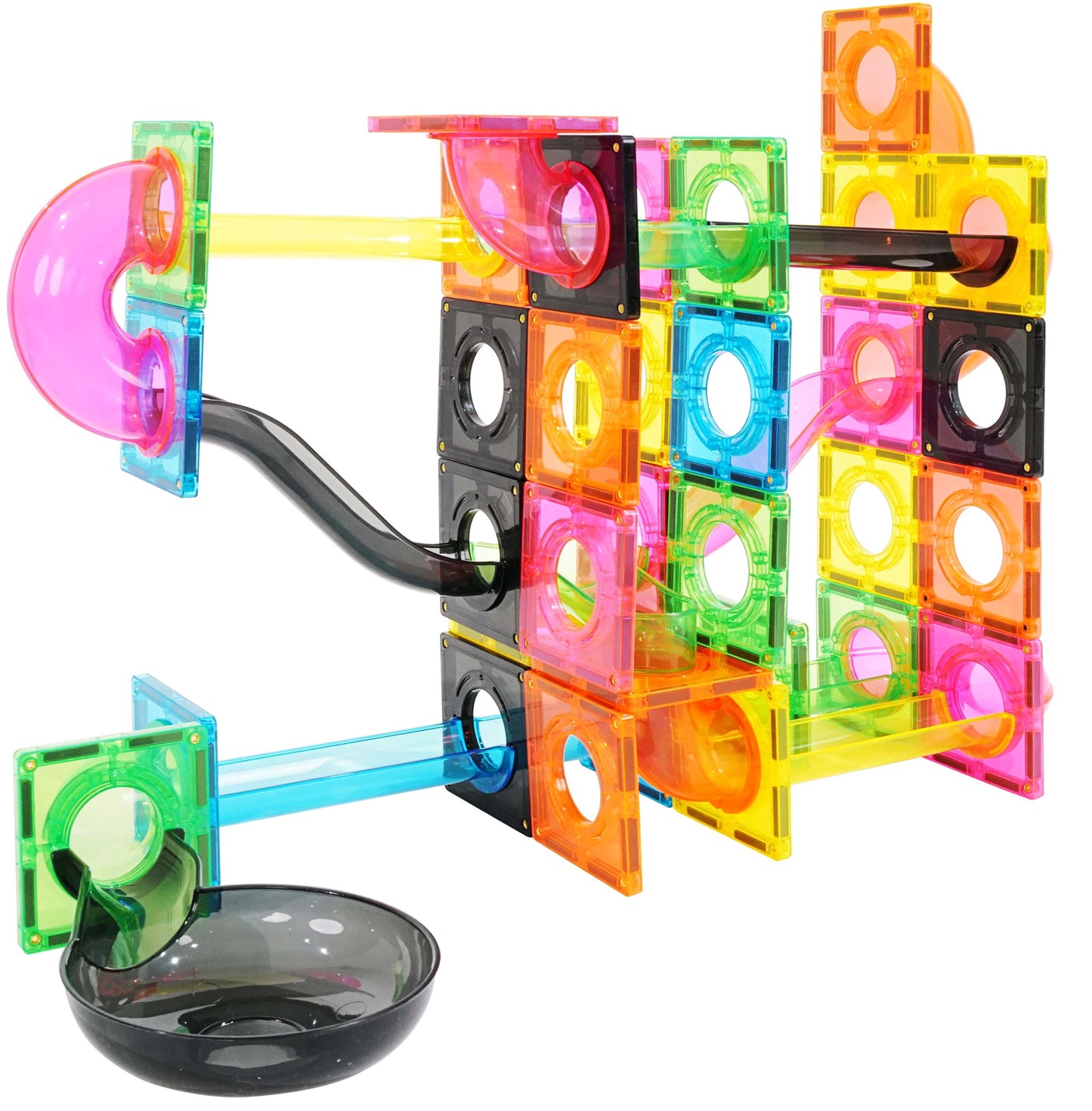 Magnetic Tiles Marble Run 101 pcs Fluorescent color