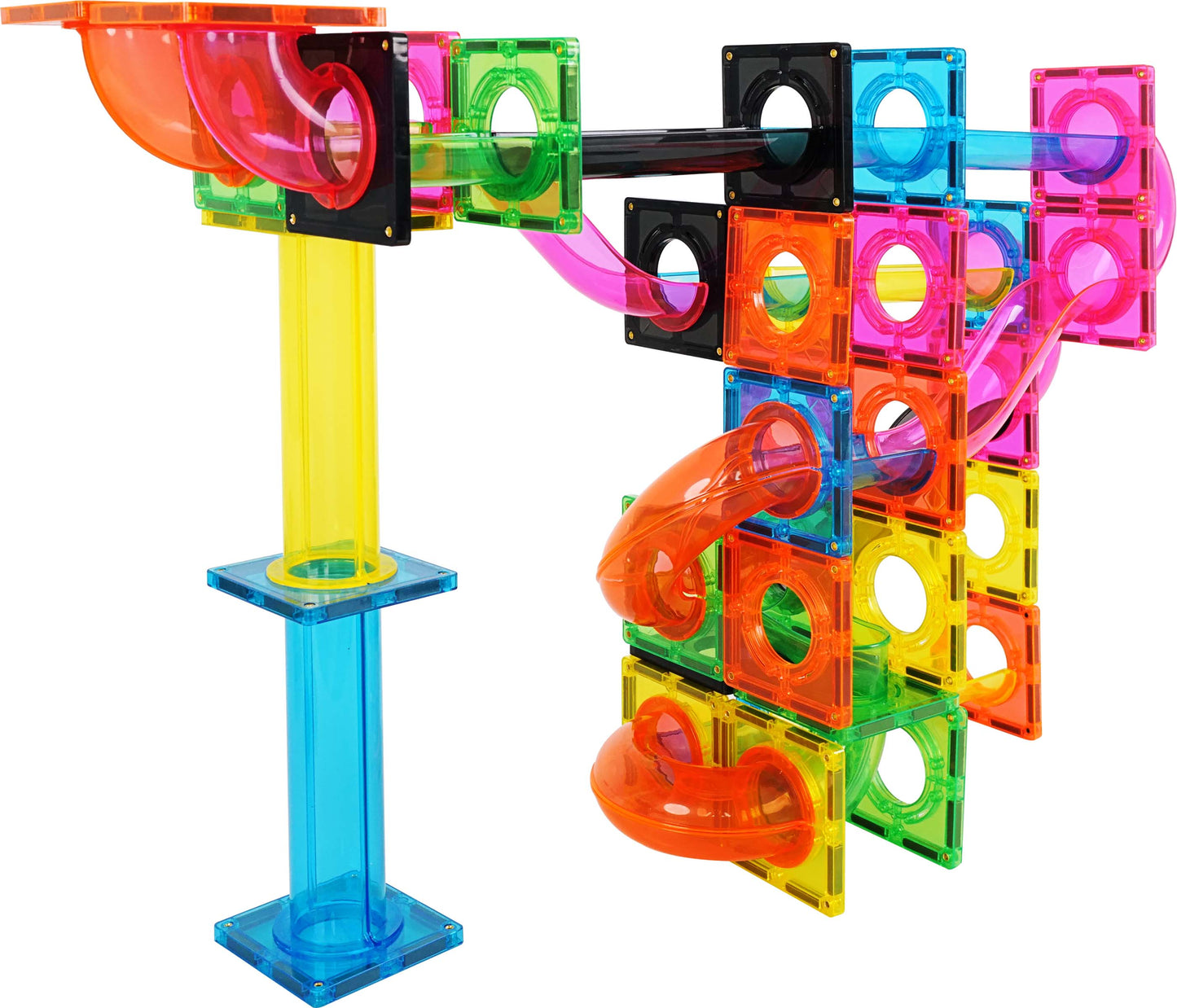 Magnetic Tiles Marble Run 101 pcs Fluorescent color