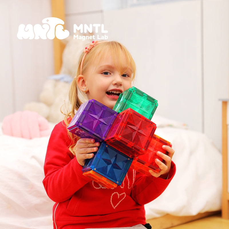 42pc Square Tiles Rainbow Set