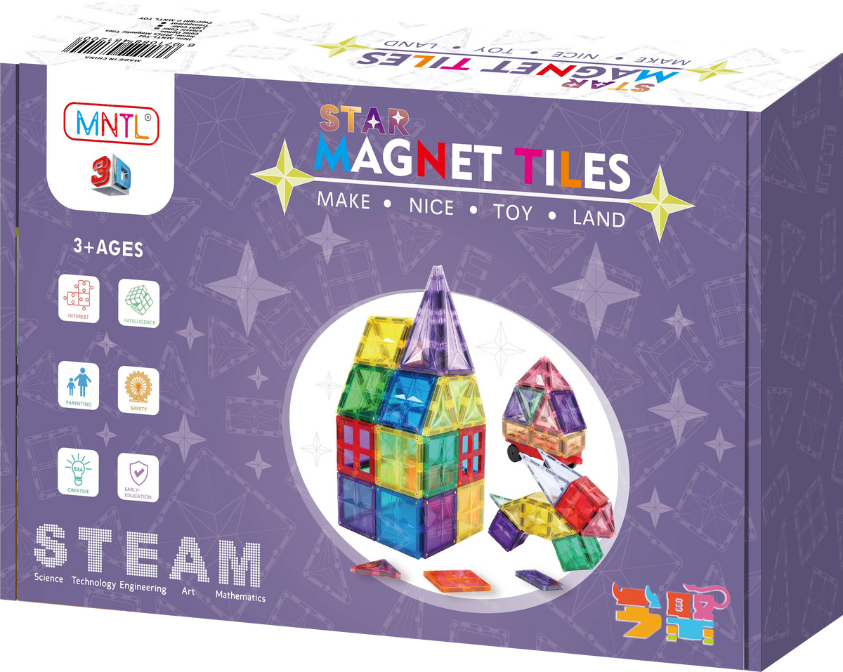 MNTL Tiles 36pc Tiles Set (3 colour variants Rainbow, pastel