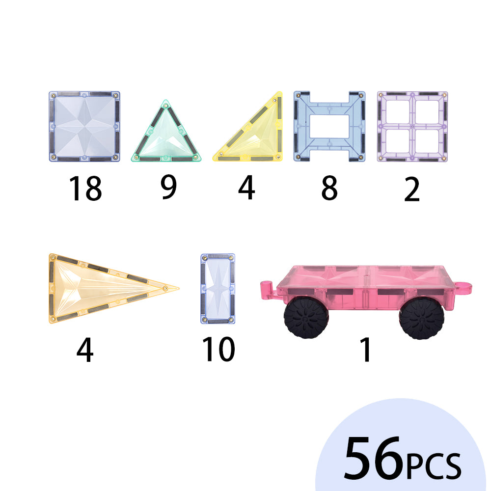 56pc Tiles Set (3 colour variants: Rainbow, pastel, ice)
