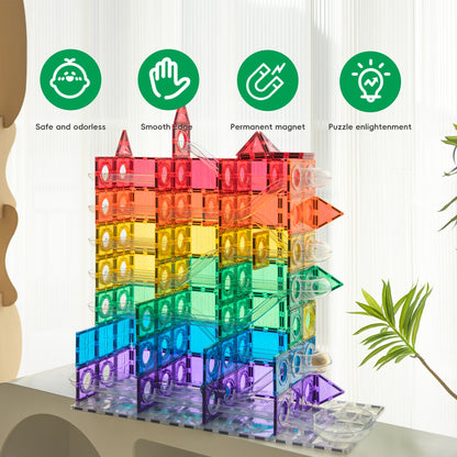 100pcs Clear Tubes Marble Run Set