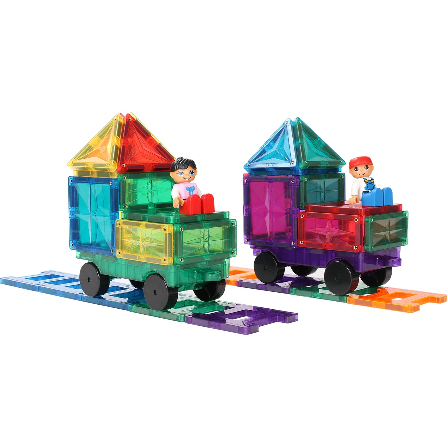 29pc Rainbow Magnetic Tiles Set
