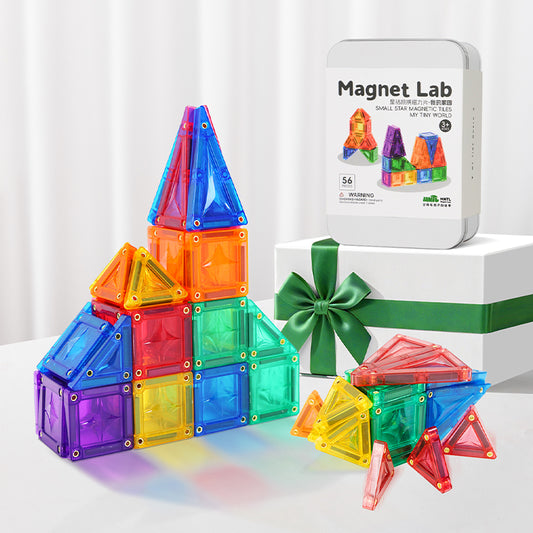 Mini Star Magnetic Tiles Travel Set 56pcs