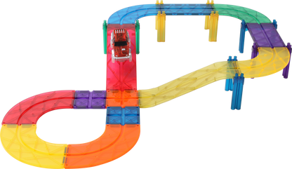 52pcs Car Track Tiles Rainbow Set