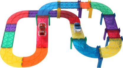 108pcs Car Track Tiles Rainbow Set