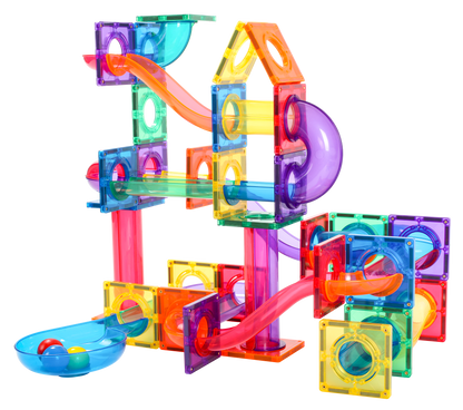 100pcs Rainbow Tubes Marble Run Set