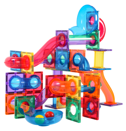 100pcs Rainbow Tubes Marble Run Set