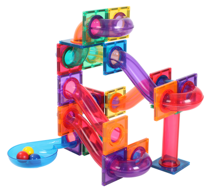 100pcs Rainbow Tubes Marble Run Set