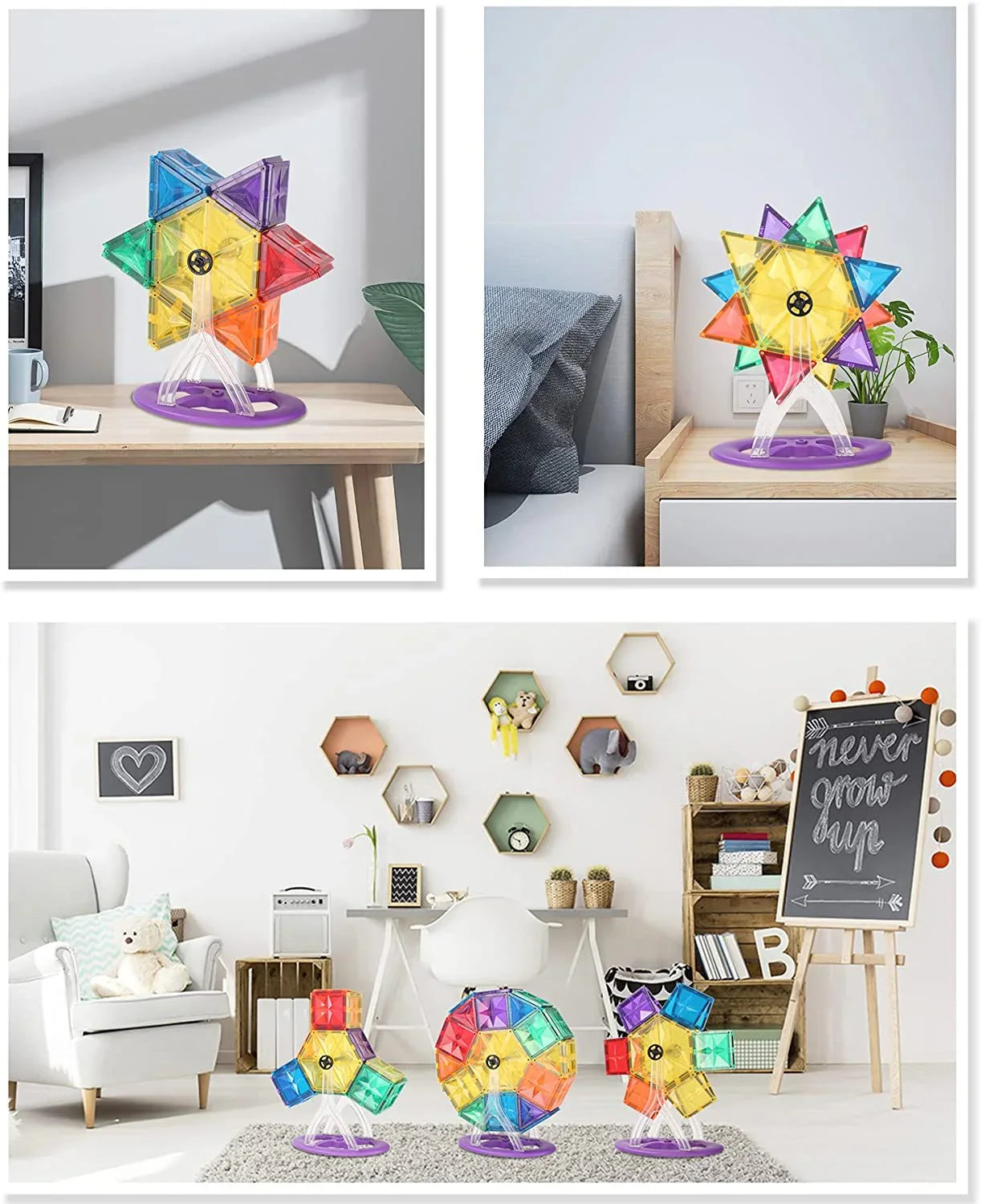 MNTL Tiles Ferris Wheel Model Building Set (46pcs) MNTL