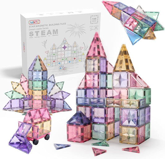 108pc Tiles Set (3 colour variants: Rainbow, pastel, ice)