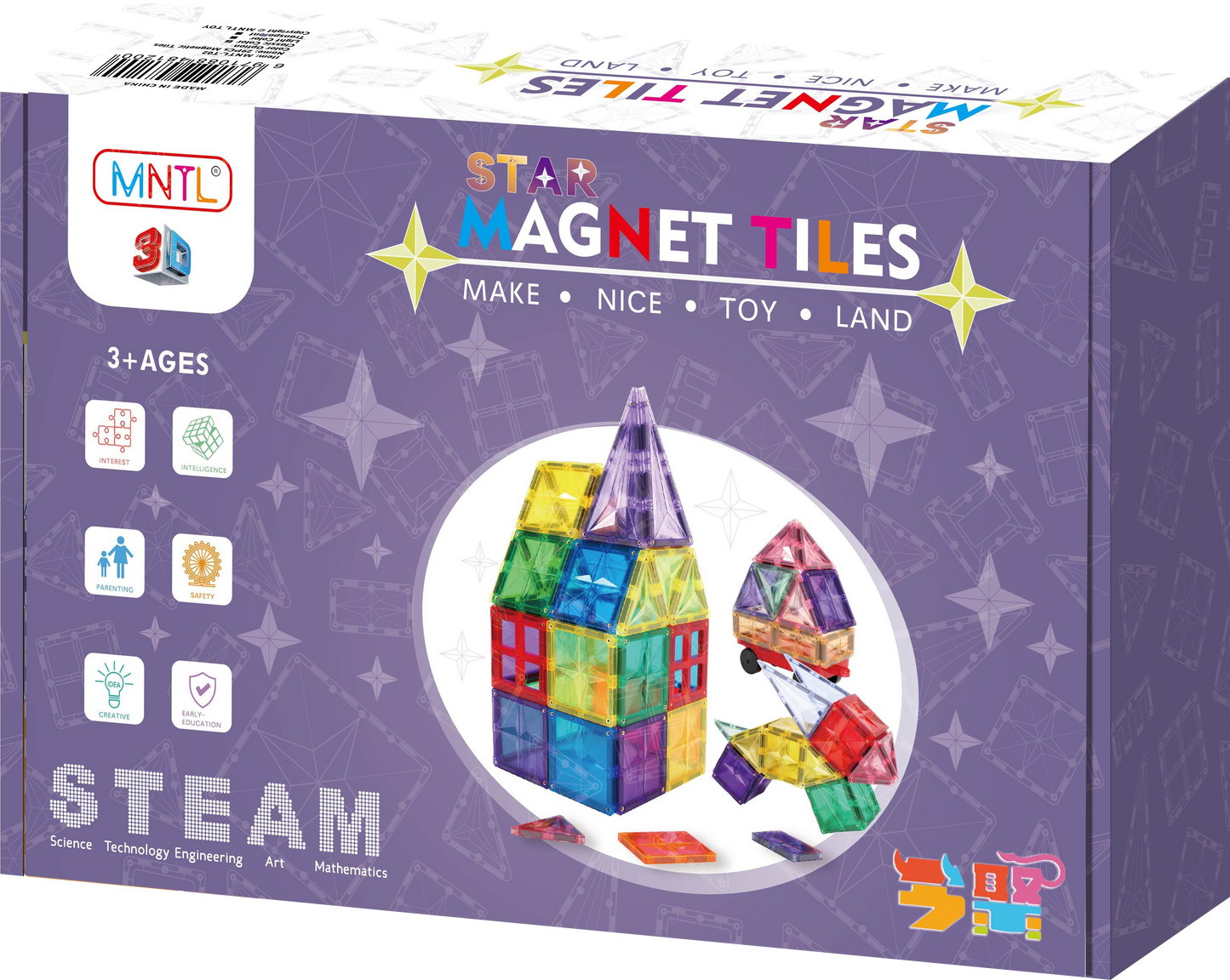 36pc Tiles Set (3 colour variants: Rainbow, pastel, ice)