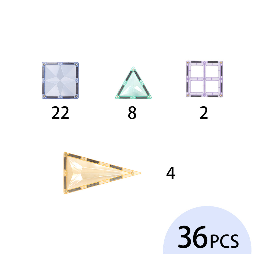 36pc Tiles Set (3 colour variants: Rainbow, pastel, ice)