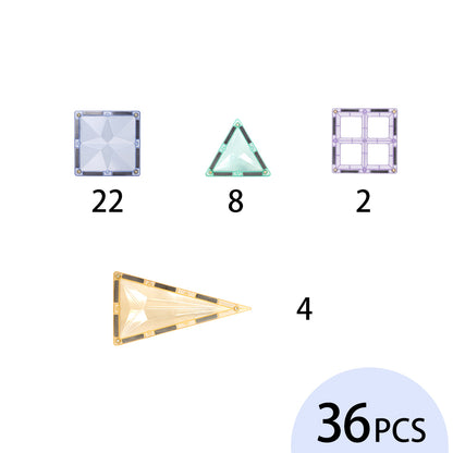 36pc Tiles Set (3 colour variants: Rainbow, pastel, ice)