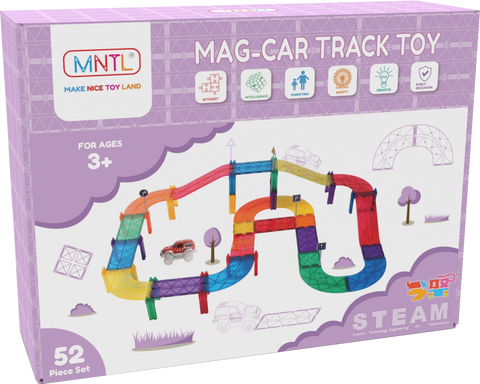 MNTL Magnetic Tiles Car Track 52 pcs Set
